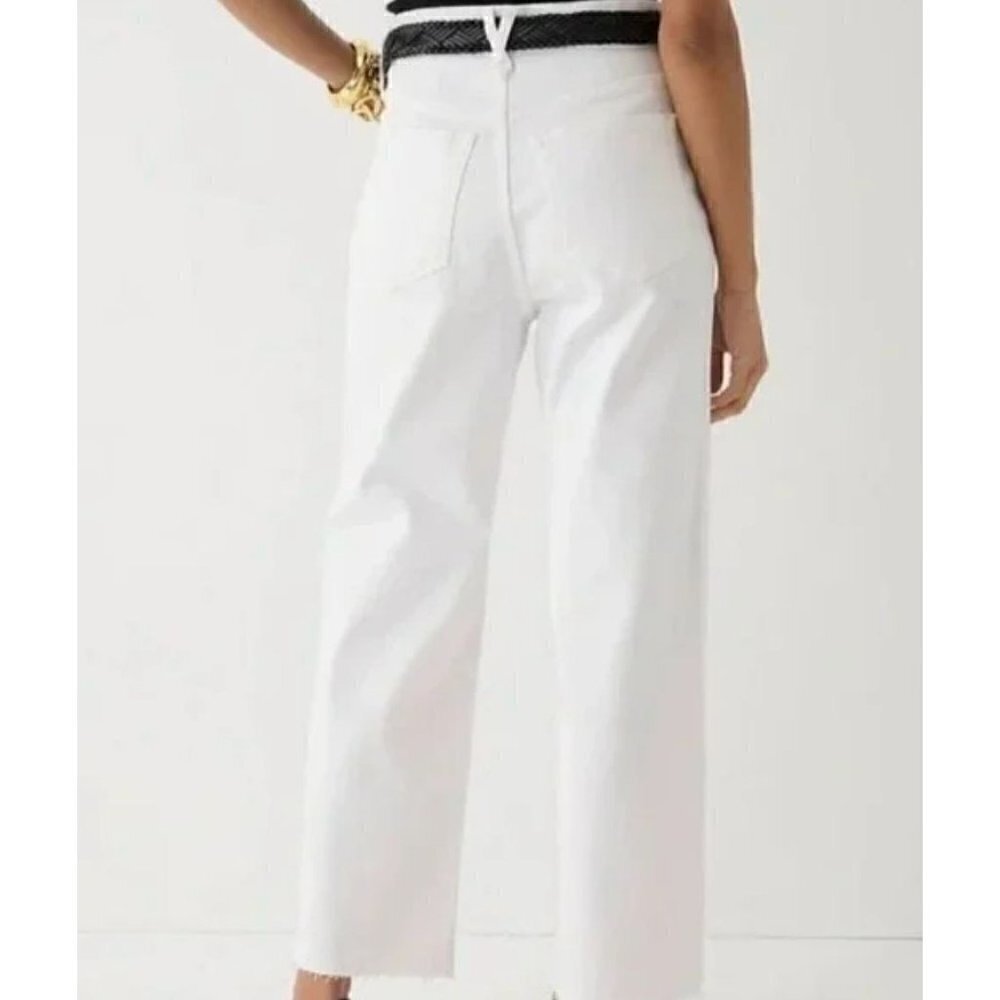 New J Crew Size T31 Slim wide-leg jean in white wash BP462 SU23 - Picture 2 of 14